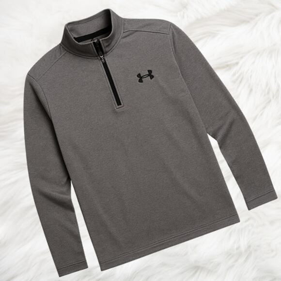 Under Armour Women's Threadborne ½ Zip Long Sleeve Shirt in Gray EUC Size L - Picture 5 of 5